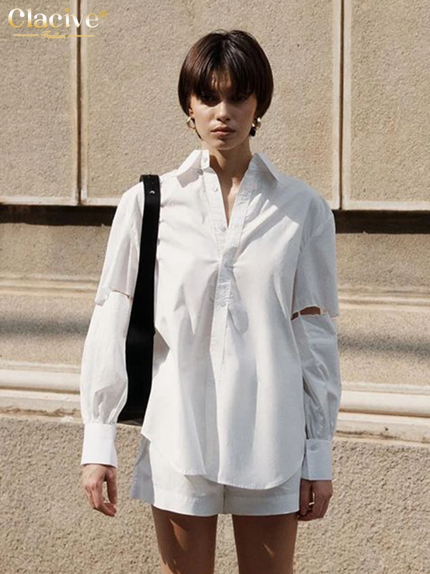 Clacive Fashion Loose White Women'S Blouses 2024 Elegant Lapel Long Sleeve Shirts Casual Classic Solid Top Female Clothing
Clacive Fashion Loose White Women'S Blouses 2024 Elegant Lapel Long Sleeve Shirts Casual Classic Solid Top Female Clothing