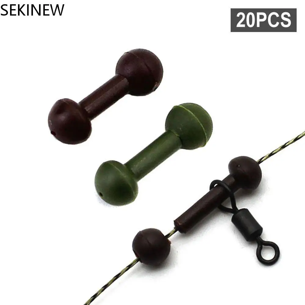 

20PCS Carp Fishing Chod Sleeves Beads Carp Hair Rig Soft Quick Change Beads for Helicopter Rigs Carp Terminal Tackle Accessories