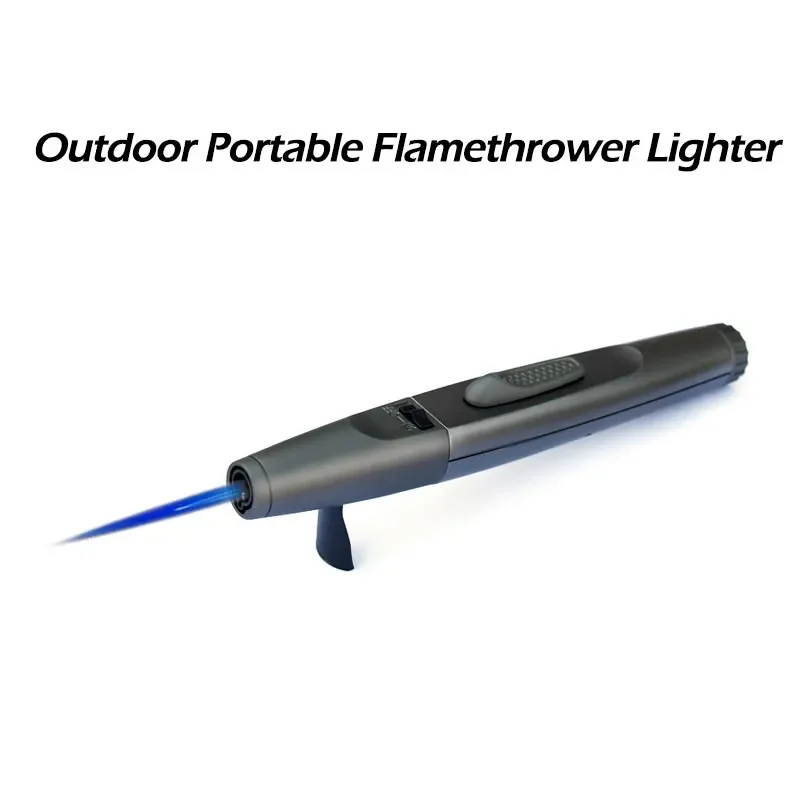 

2024 Creative Outdoor EDC Portable High Temperature Welding Torch Flamethrower Pen Lighter Windproof Blue Flame Tools Gifts