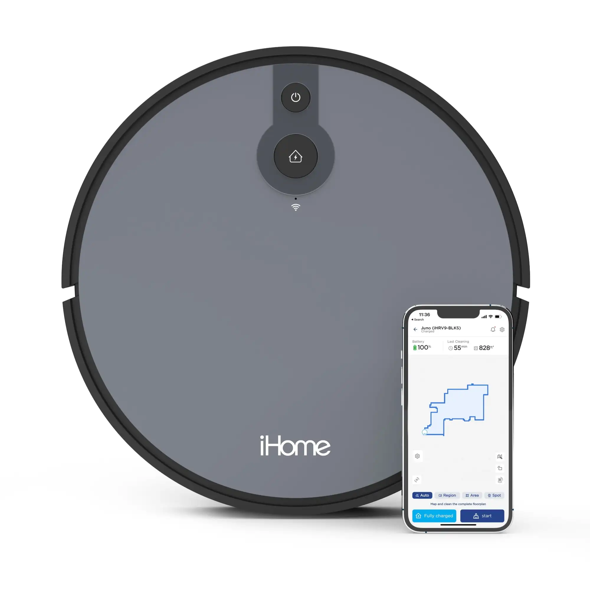 Робот-пылесос iHome AutoVac Juno, технология построения карты, Мощное всасывание, 100 мин работы
Робот-пылесос iHome AutoVac Juno, технология построения карты, Мощное всасывание, 100 мин работы