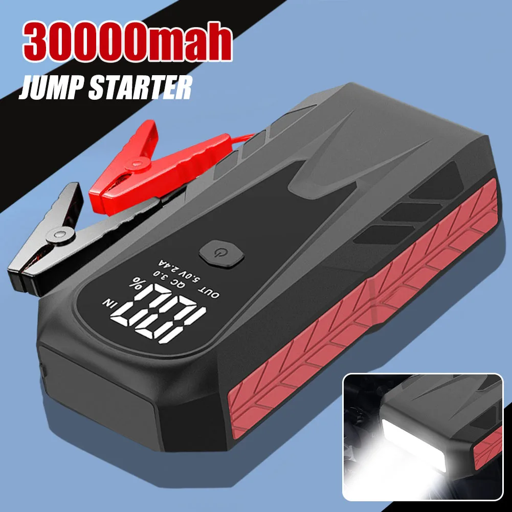 800A Car Battery Jump Starter Power Bank 30000mAh Portable USB Fast Charger With LED Lamp 12V Emergency Booster Car Accessories
800A Car Battery Jump Starter Power Bank 30000mAh Portable USB Fast Charger With LED Lamp 12V Emergency Booster Car Accessories