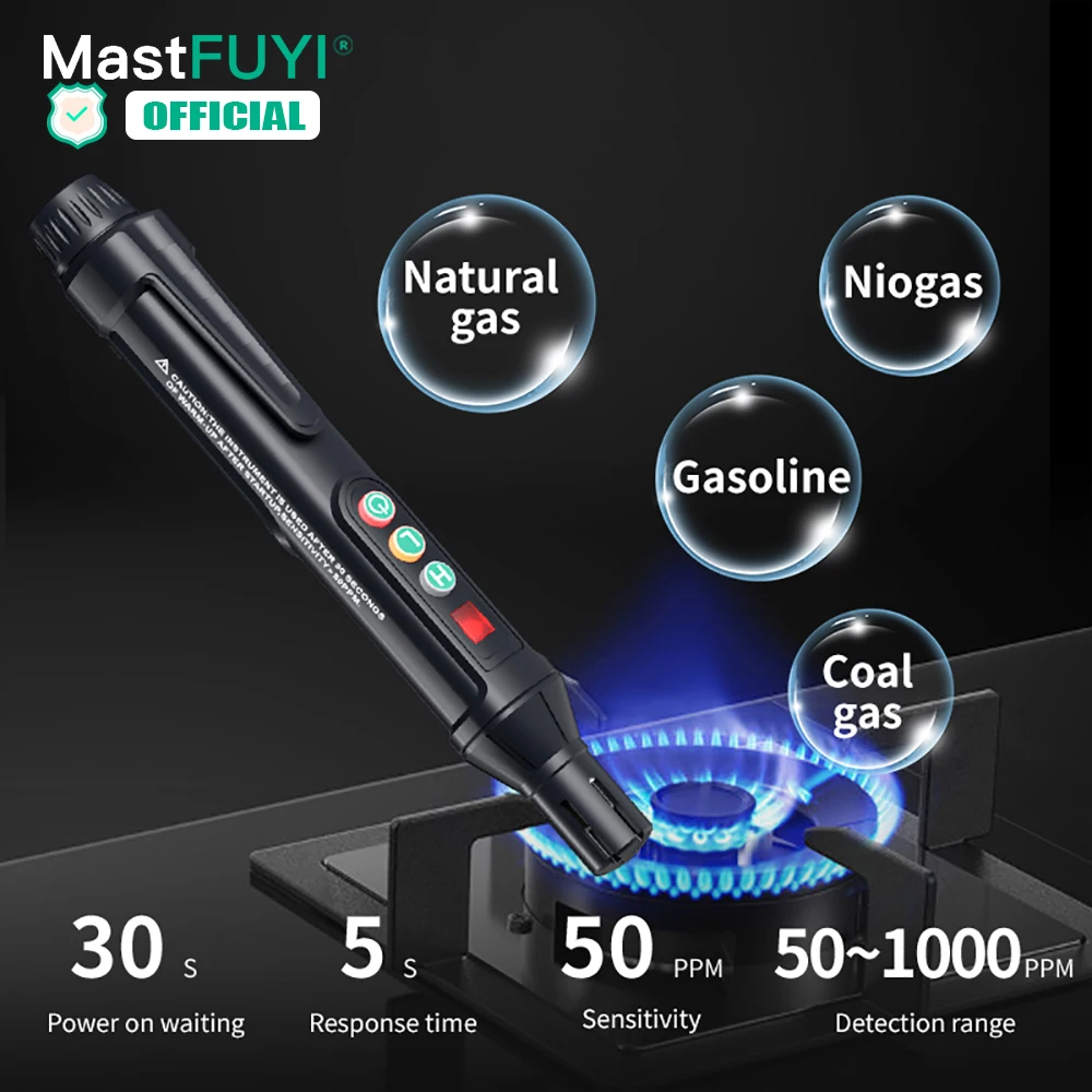 MASTFUYI Portable Gas Leak Detector Alarm Combustible Gas Detector Gas Sniffer And Visual Alarm For All Types Of Flammable Gases
MASTFUYI Portable Gas Leak Detector Alarm Combustible Gas Detector Gas Sniffer And Visual Alarm For All Types Of Flammable Gases