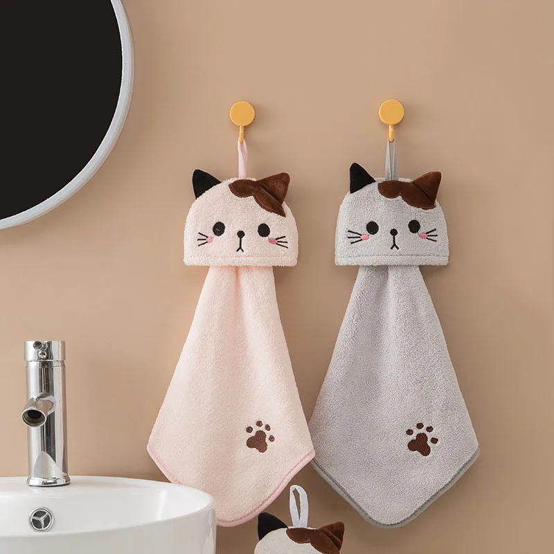 Coral Velvet Pocket Cat Embroidered Hand Towel Bathroom Hanging Absorbent Towel Kitchen Bathroom Square Towel
Coral Velvet Pocket Cat Embroidered Hand Towel Bathroom Hanging Absorbent Towel Kitchen Bathroom Square Towel