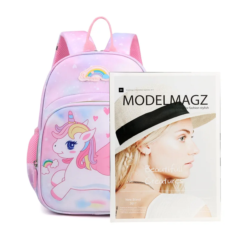 Unicorn Pink Rainbow Schoolbag For Girls Unicorn Pink Rainbow Schoolbag For Girls