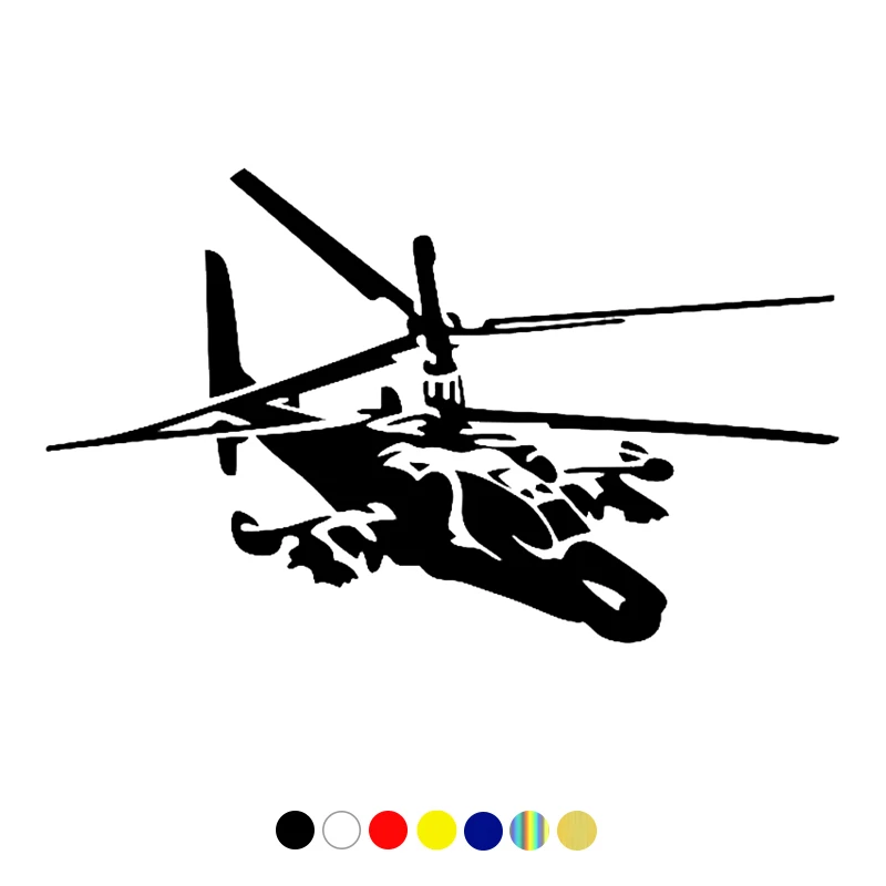 

CS-412# 12*20cm Sticker Ka-50 Helicopter funny car sticker and decal white/black vinyl auto car stickers