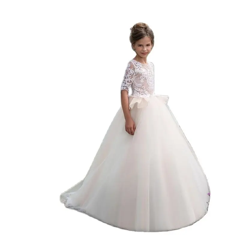 Flower Girl Dresses for Weddings Tulle Princess Lace Half Sleeve Holy First Communion Gowns Party Pageant Dress For Girls
Flower Girl Dresses for Weddings Tulle Princess Lace Half Sleeve Holy First Communion Gowns Party Pageant Dress For Girls