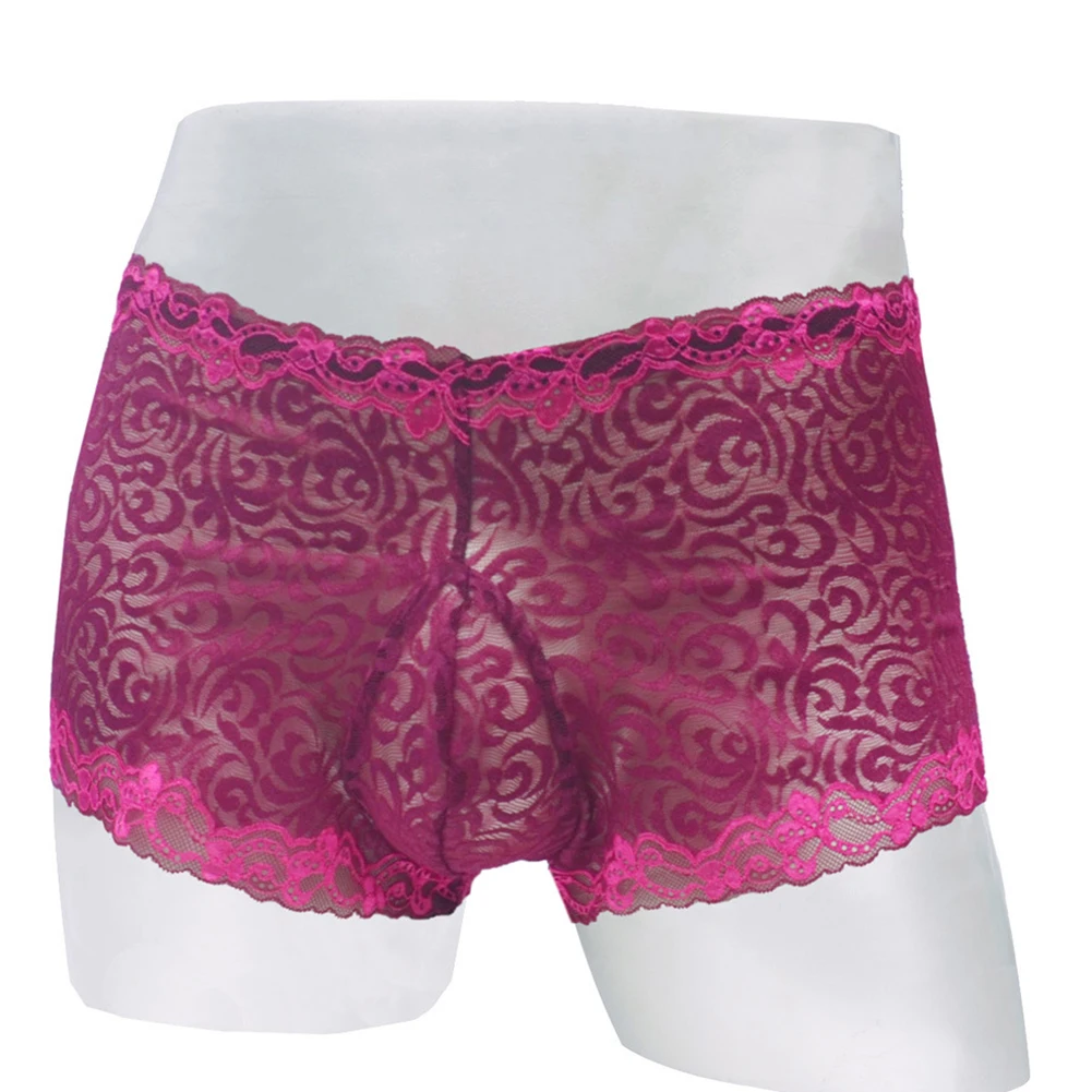 Sexy Men Ultra Thin Lace Jacquard Perspective Boxer Briefs Breathable Panties Gay Sissy Underwear Erotic Underpants Lingerie
Sexy Men Ultra Thin Lace Jacquard Perspective Boxer Briefs Breathable Panties Gay Sissy Underwear Erotic Underpants Lingerie