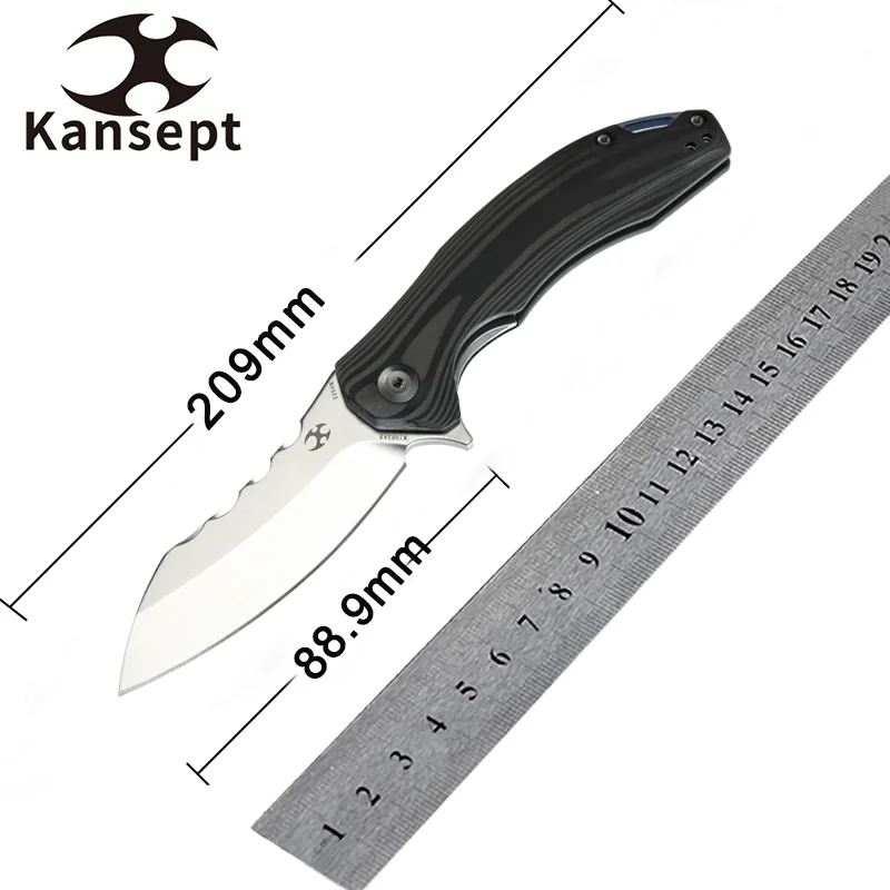 

Kansept Spirit K1002A8 3.5” CPM-S35VN Blade with Carbon Fiber Handle EDC Camping Hunting Folding Knife Designed by Kim Ning