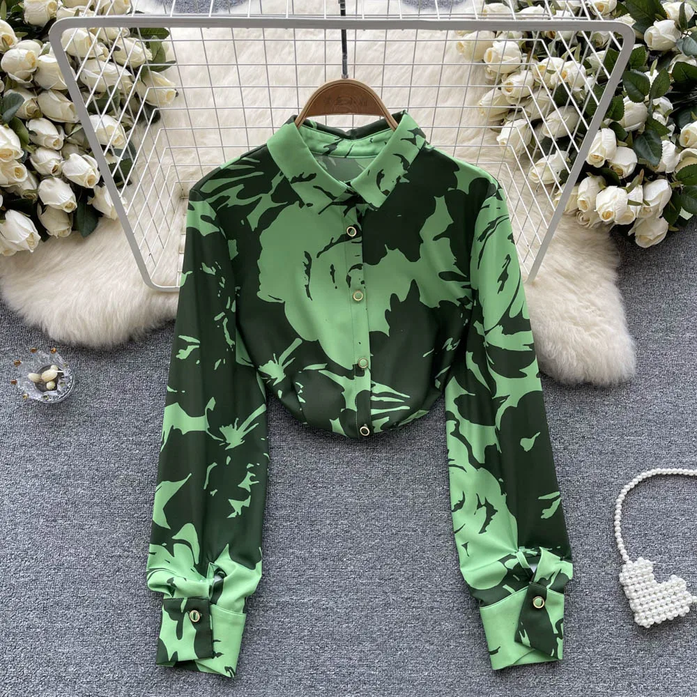 Spring Europe and the United States Wind Fashion Niche Design Sense Retro Slim Lapel Printed Shirt
Spring Europe and the United States Wind Fashion Niche Design Sense Retro Slim Lapel Printed Shirt