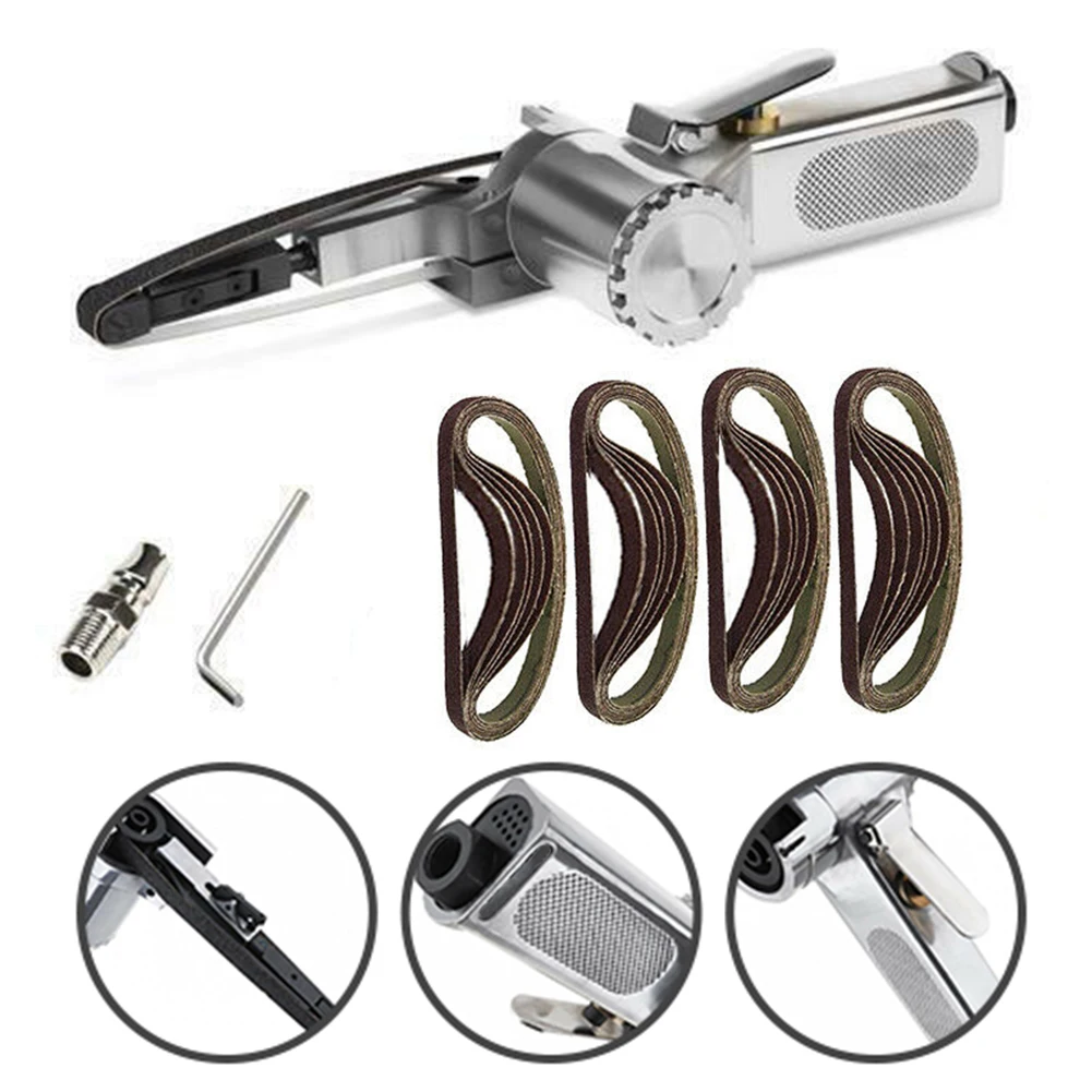 Sanding Air Belt Sander + 50 Belts 10mm 330X10mm 60-120 Grits Accessories Heavy duty Durable Hot sale Practical
Sanding Air Belt Sander + 50 Belts 10mm 330X10mm 60-120 Grits Accessories Heavy duty Durable Hot sale Practical