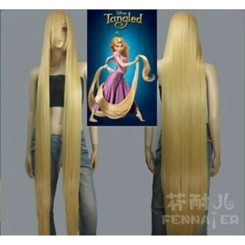 

150cm/60inch Rapunzel s long blonde cosplay wig wavy cos full wigs