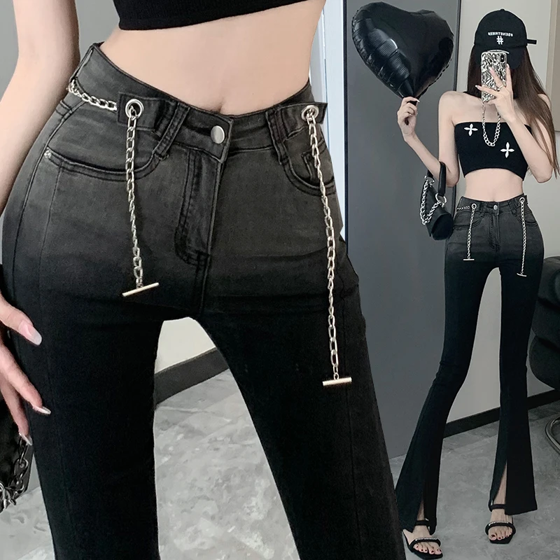 Gradient Split Chain Jeans Flared Spring Autumn Winter 2022 Korean Fashion Women'S Cargo Baggy Pants Harajuku Female Clothing
Gradient Split Chain Jeans Flared Spring Autumn Winter 2022 Korean Fashion Women'S Cargo Baggy Pants Harajuku Female Clothing