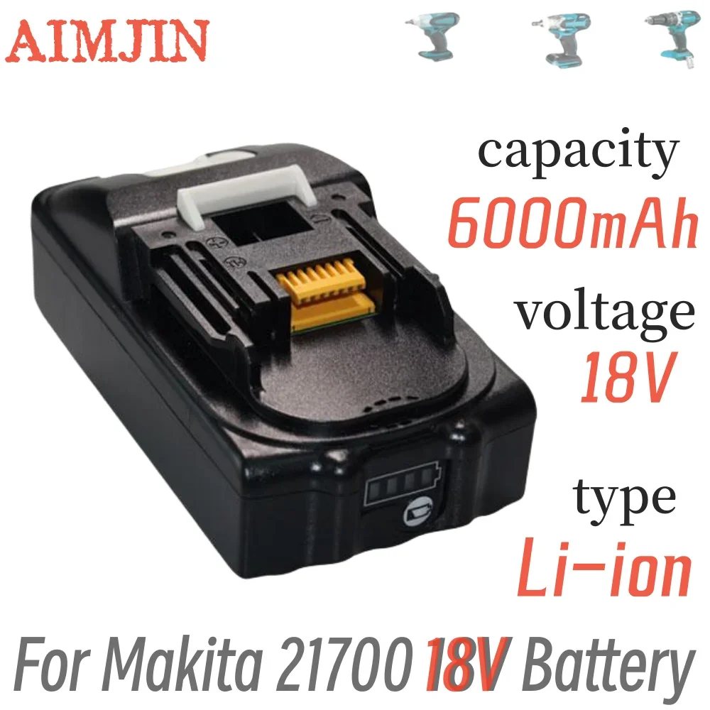 Перезаряжаемая литий-ионная батарея 18 в 6000 мАч 21700 для Makita Drill Power Tool BL1840 BL1845 BL1860
Перезаряжаемая литий-ионная батарея 18 в 6000 мАч 21700 для Makita Drill Power Tool BL1840 BL1845 BL1860