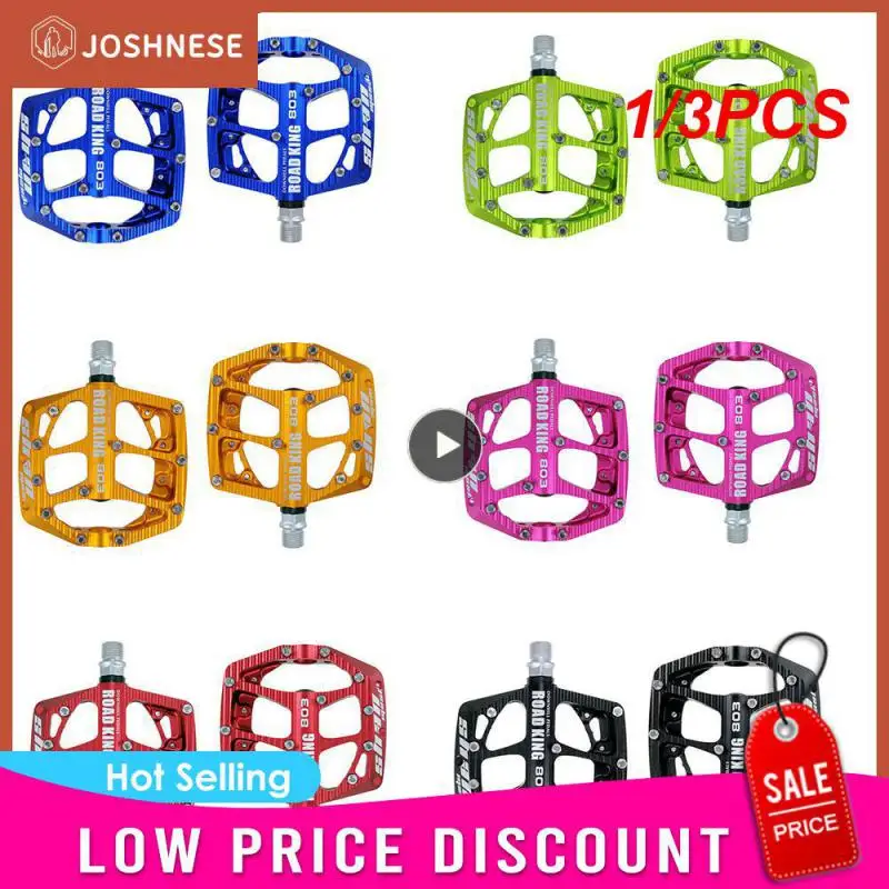 

1/3PCS Mountain Bike Sealed Pedals Anodizing CNC Aluminum Body for MTB Road 3 Bearing Non-Slip Flat Foot Pedal Part