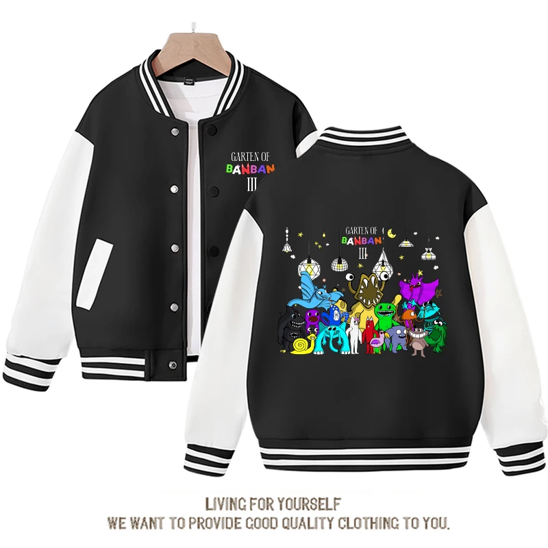 

2023 New Garten of Banban 3 Baseball Uniform Game Children Jacket Spring Autumn Loose Leisures Ports Boys Girls Birthday for Kid