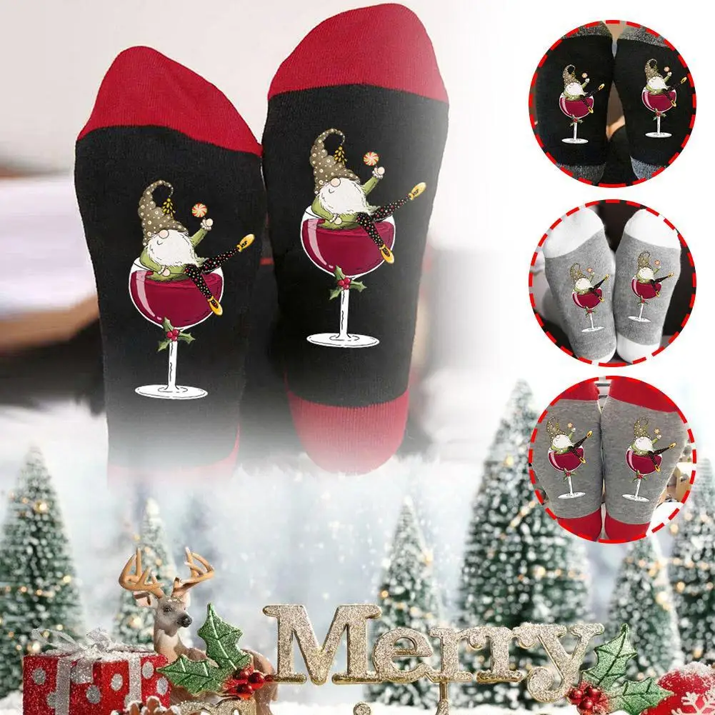1 Pair Funny Christmas Socks Gnome Wine Glass Unisex Crew Socks Cotton Tube Crew Happy Sock Men New Year Funny Socks
1 Pair Funny Christmas Socks Gnome Wine Glass Unisex Crew Socks Cotton Tube Crew Happy Sock Men New Year Funny Socks