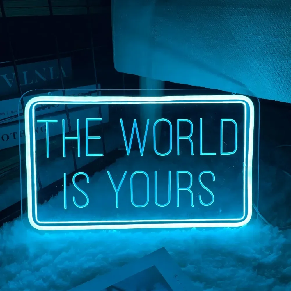 The World Is Yours Neon Engrave Sign Personlity Neon Letter Lights For Bedroom Decor Neon Light Wall Decoration Support Custom
The World Is Yours Neon Engrave Sign Personlity Neon Letter Lights For Bedroom Decor Neon Light Wall Decoration Support Custom