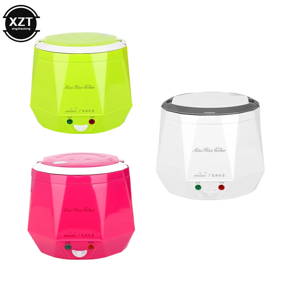 

1.3L Mini Rice Cooker Car Rice Cooker 12V/24V Portable Multifunctional Rice Cooker Car Electric Heating Lunch Box