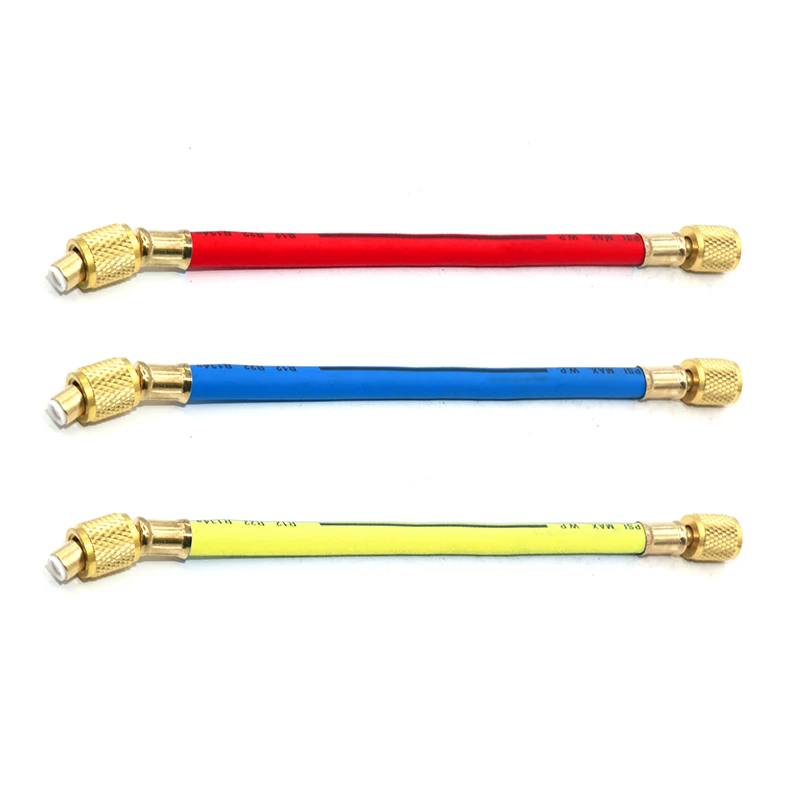 Three color short tube Car AC Airconditioning tube 1/4 SAE refrigerant charging hose Fluoride tube
Three color short tube Car AC Airconditioning tube 1/4 SAE refrigerant charging hose Fluoride tube