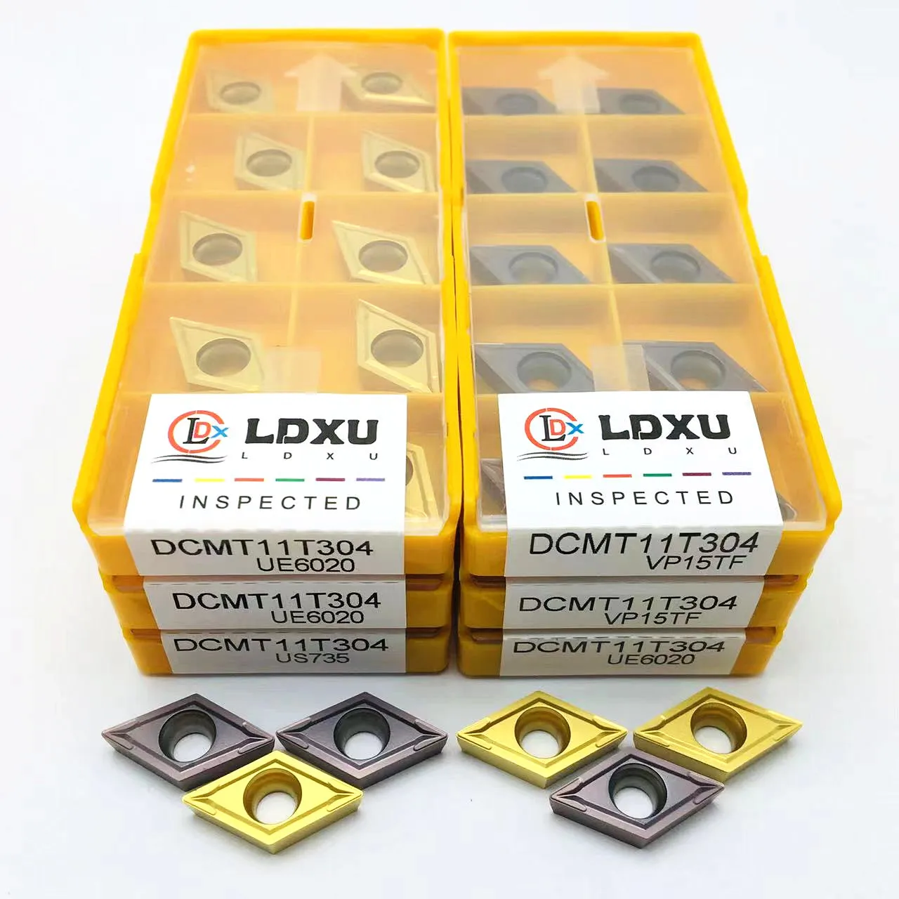 DCMT070204 DCMT11T304 DCMT11T308 high-quality lathe parts tools CNC external turning tools turning blades carbide blades
DCMT070204 DCMT11T304 DCMT11T308 high-quality lathe parts tools CNC external turning tools turning blades carbide blades