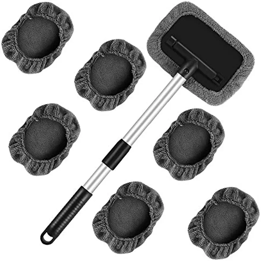 8pcs Windshield Glass Cleaning Tool Car Window Brush Wiper with Extendable Handle and Washable Reusable Microfiber Cloth
8pcs Windshield Glass Cleaning Tool Car Window Brush Wiper with Extendable Handle and Washable Reusable Microfiber Cloth