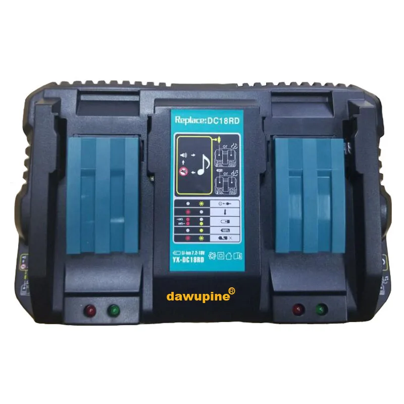 Double Li-ion Battery Charger 4A Charging Current for Makita 14.4V 18V BL1830 Bl1430 DC18RC DC18RA Power tool
Double Li-ion Battery Charger 4A Charging Current for Makita 14.4V 18V BL1830 Bl1430 DC18RC DC18RA Power tool