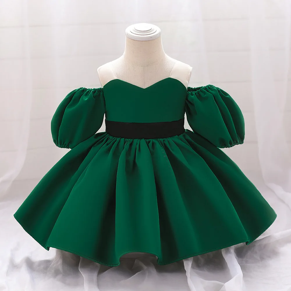 Toddler Flower Girl Dresses Satin Off the Shoulder Wedding 1 St Birthday Ball Gown Green Short Sleeves Princess Party Dress
Toddler Flower Girl Dresses Satin Off the Shoulder Wedding 1 St Birthday Ball Gown Green Short Sleeves Princess Party Dress