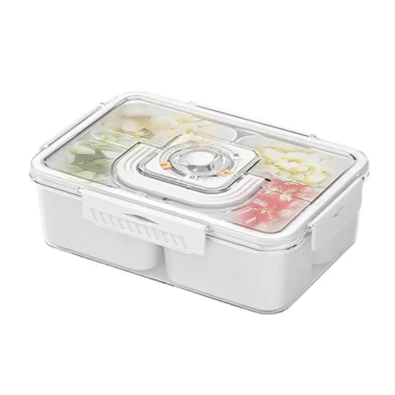 

Compartment Seasoning Box with Lid multifunctional Seasoning Jars Kitchen Organizer Clear Storage Boxes Condiment Containers