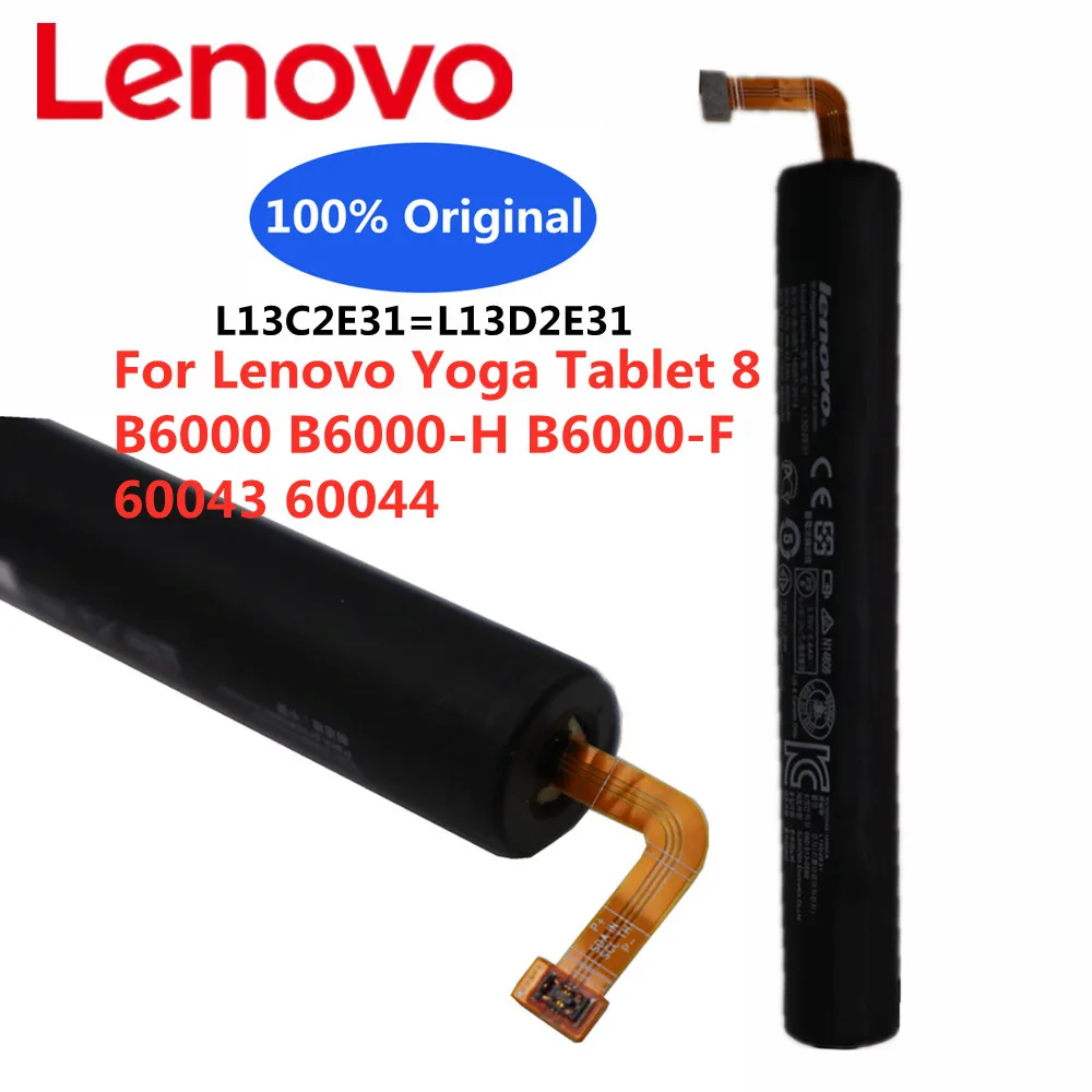New L13C2E31 L13D2E31 Tablet Replacement Battery For Lenovo Yoga Tablet 8 B6000 B6000-F B6000-H 60044 60043 Tablet PC Batteries
New L13C2E31 L13D2E31 Tablet Replacement Battery For Lenovo Yoga Tablet 8 B6000 B6000-F B6000-H 60044 60043 Tablet PC Batteries