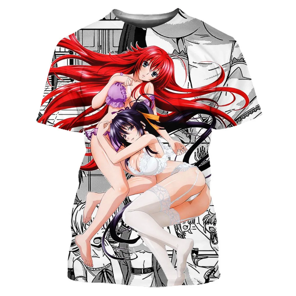 

Sexy Anime 3D Printing Comic Girl Men's Unisex Street Dress T-shirt Summer Large T-shirt Casual Fashion T-shirt