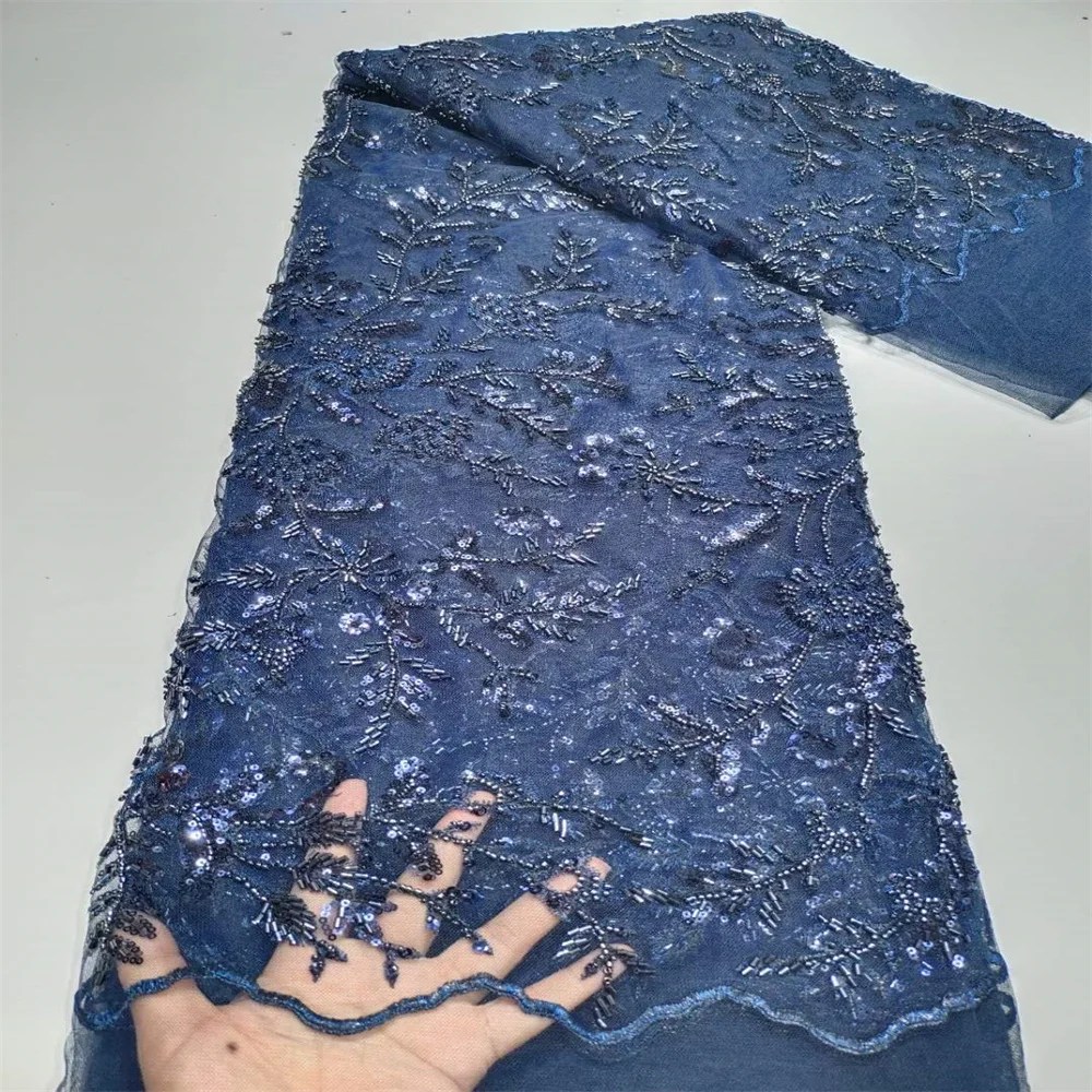 SJ Lace Luxury Beads Lace Handmade Fabric African Wedding Dress Latest Nigeria Sequins Embroidery Blue Good Dress cd13-2
SJ Lace Luxury Beads Lace Handmade Fabric African Wedding Dress Latest Nigeria Sequins Embroidery Blue Good Dress cd13-2