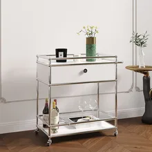 Second-hand trolley, shelf, light luxury, modern style, simple sofa side table, isn small coffee table, USM movable dining car