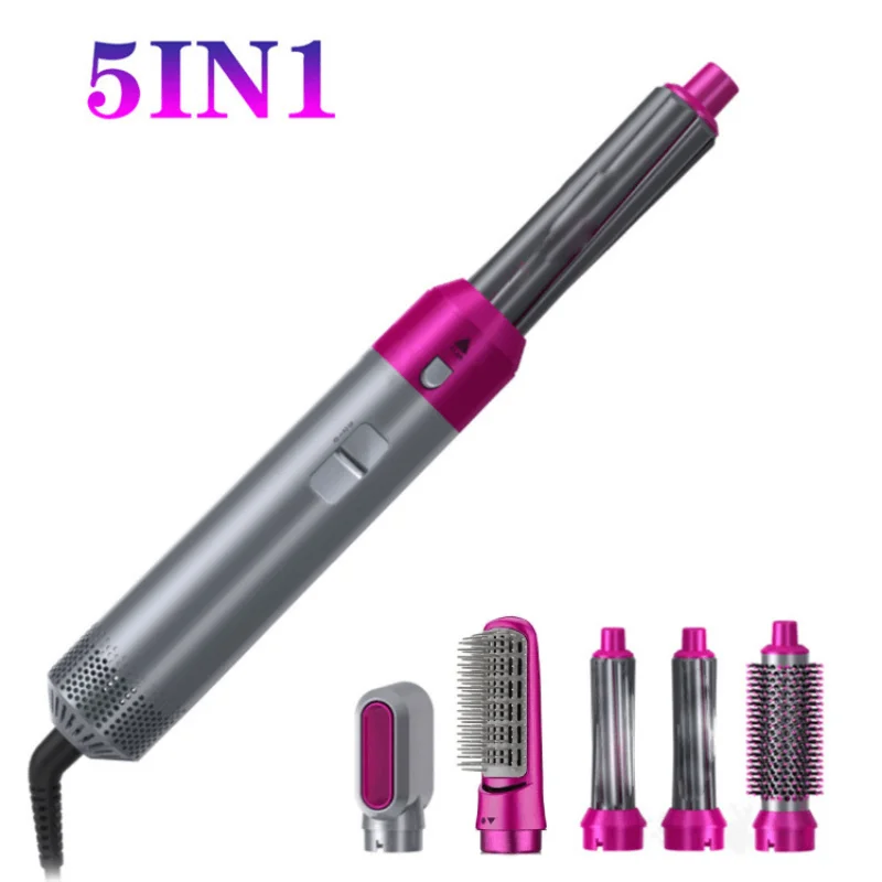 

5in1 Hair Dryer Hot Air Comb Set Professional Curling Brush Hair Styler Hair Dryer Brush Hair Straightener Styling Tool