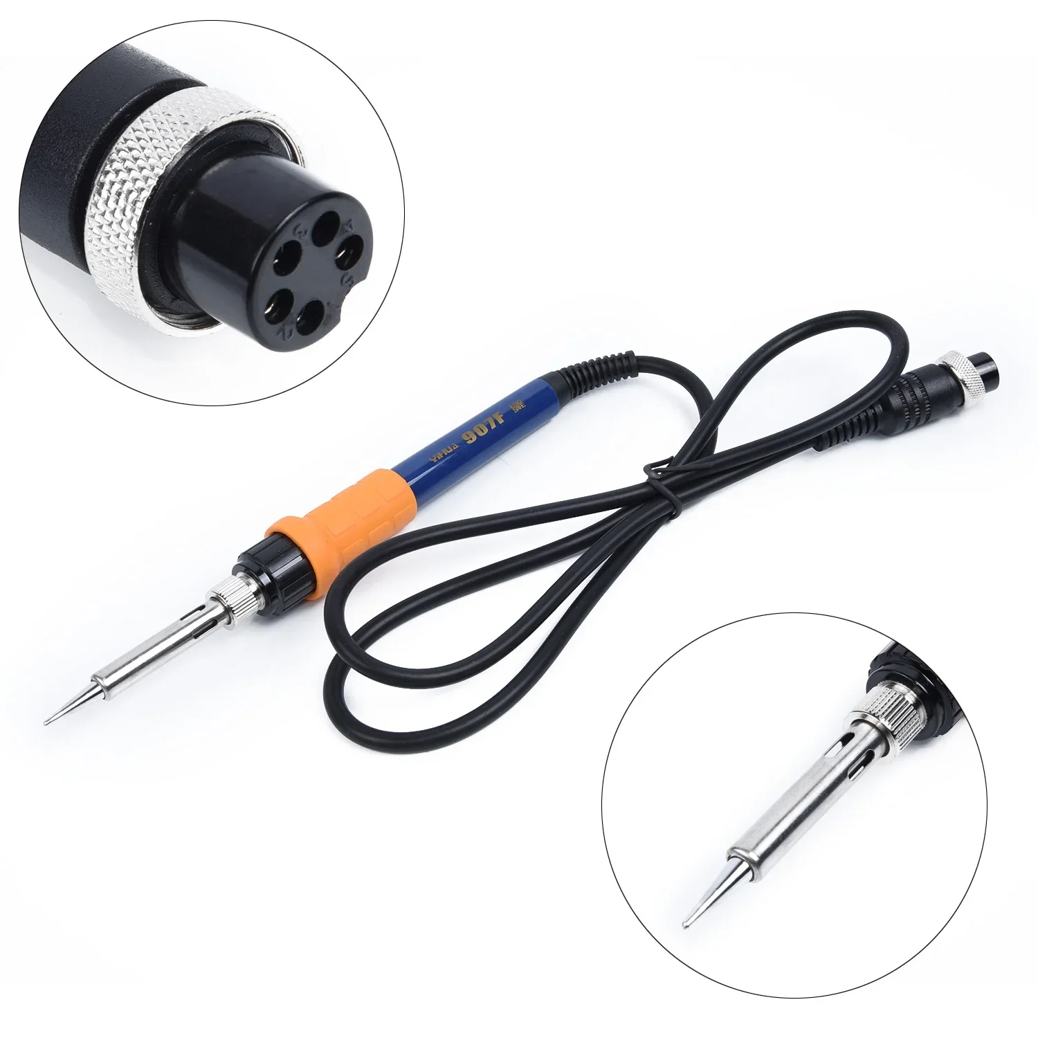 Electric Soldering Iron Solder Handle Replacement With DIN 5 Pin Female Connector For ESD 936A 937D+ 939D 898D+ Welding Station
Electric Soldering Iron Solder Handle Replacement With DIN 5 Pin Female Connector For ESD 936A 937D+ 939D 898D+ Welding Station