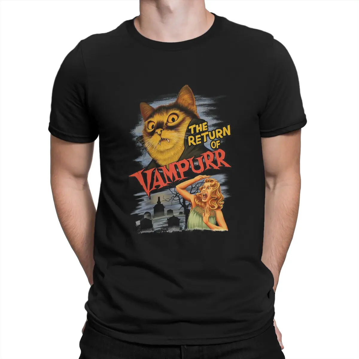 Cat The Return Of Vampurr Horror Halloween Men's TShirt Screaming Woman Fashion T Shirt Original Sweatshirts New Trend
Cat The Return Of Vampurr Horror Halloween Men's TShirt Screaming Woman Fashion T Shirt Original Sweatshirts New Trend