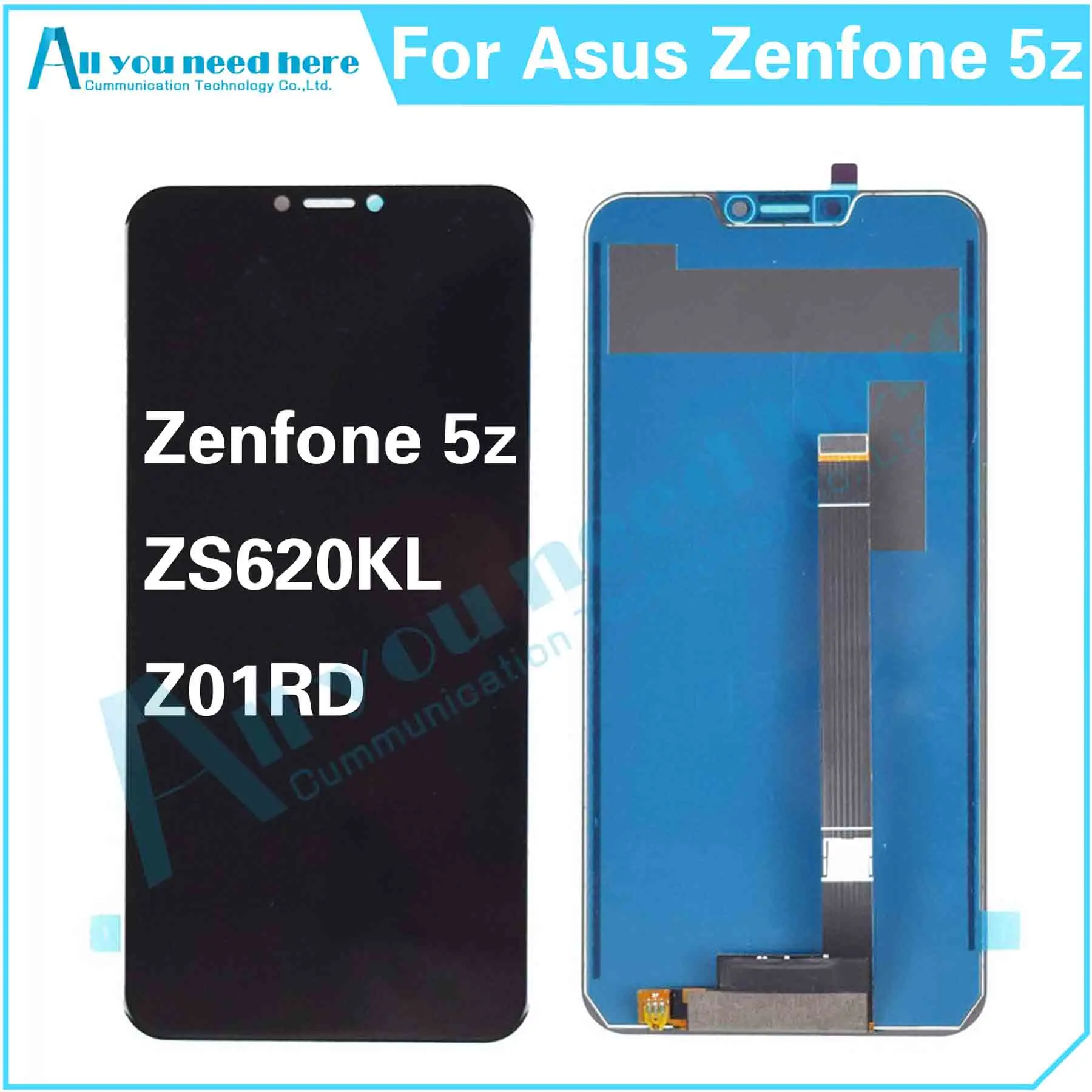 

100% Test For Asus Zenfone 5z ZS620KL Z01RD Zenfone5z LCD Display Touch Screen Digitizer Assembly Repair Parts Replacement