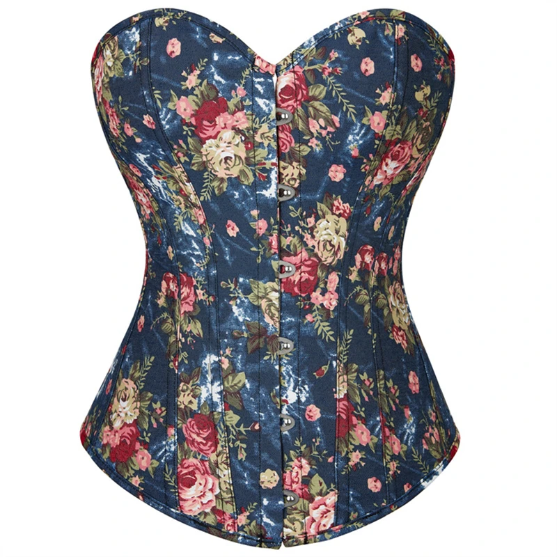 Corset Overbust Tops Satin Sexy Corsets Print Bustiers Corsage Brocade Vintage Style Evening Party Costume
Corset Overbust Tops Satin Sexy Corsets Print Bustiers Corsage Brocade Vintage Style Evening Party Costume