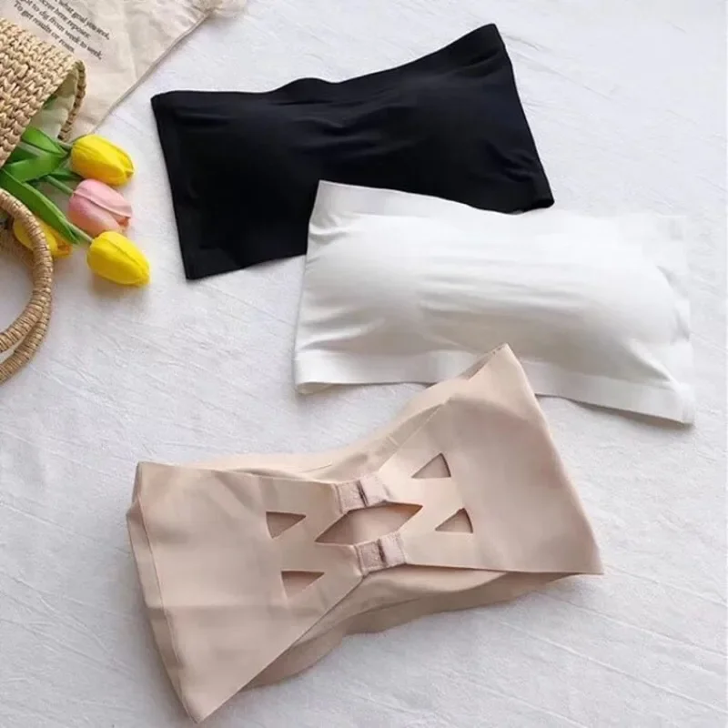 One-line Shoulder Wrap Chest Halter Vest Women's Top Ice Silk Anti-wear Bra Female Summer Girl Student Bra Solid Color
One-line Shoulder Wrap Chest Halter Vest Women's Top Ice Silk Anti-wear Bra Female Summer Girl Student Bra Solid Color