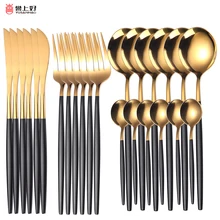 24pcs Upscale Gold Dinnerware Set Stainless Steel Tableware Set Knife Fork Coffee Spoon Flatware Set Dishwasher Safe Cutlery Set
24pcs Upscale Gold Dinnerware Set Stainless Steel Tableware Set Knife Fork Coffee Spoon Flatware Set Dishwasher Safe Cutlery Set