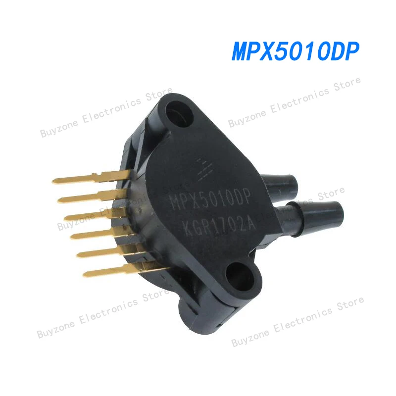 

MPX5010DP Pressure Sensor 1.45PSI (10kPa) Differential Male - 0.19" (4.93mm) Tube, Dual 0.2 V ~ 4.7 V 6-SIP Module