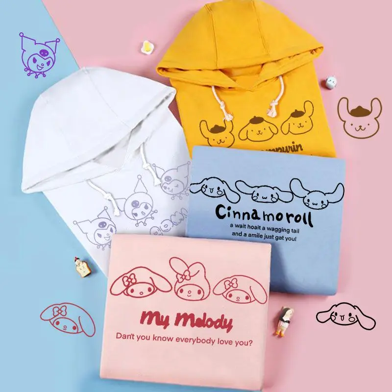 Sanrio Hoodie Kuromi Cinnamoroll Mymelody Purin Kawaii Hooded Coat Women Autumn and Winter Niche Design Sense of Tide
Sanrio Hoodie Kuromi Cinnamoroll Mymelody Purin Kawaii Hooded Coat Women Autumn and Winter Niche Design Sense of Tide