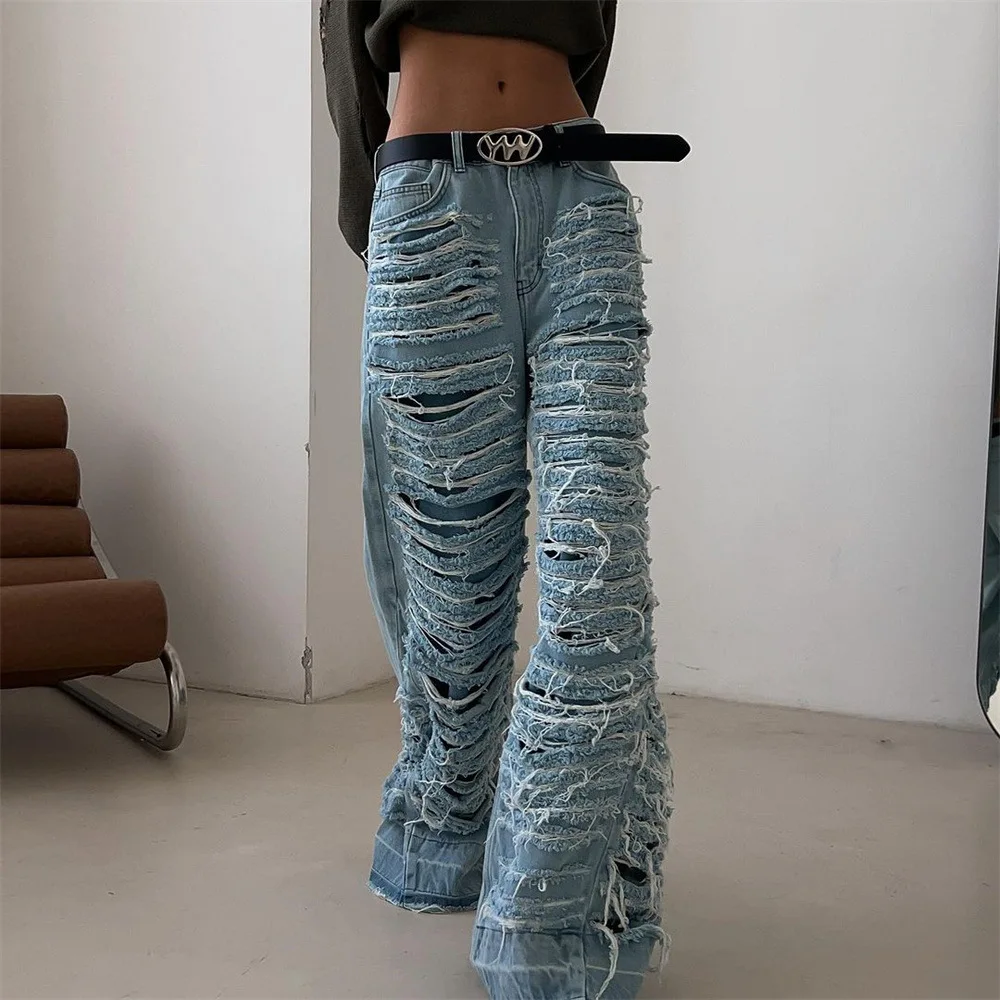 Y2K Retro Ripped Jeans Women's Ripped Loose Wide Leg Pants jeans woman pantalon vintage mujer blue jeans for women pants
Y2K Retro Ripped Jeans Women's Ripped Loose Wide Leg Pants jeans woman pantalon vintage mujer blue jeans for women pants