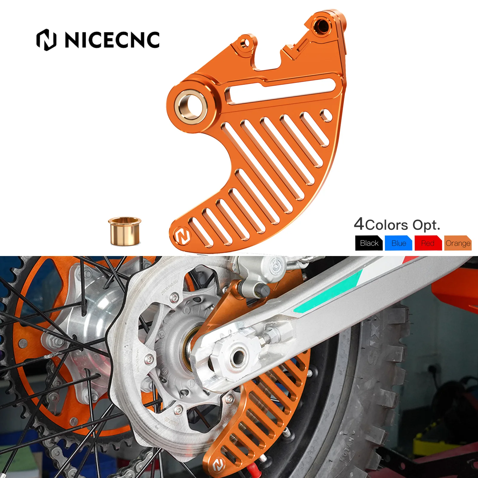 

NiceCNC Rear Brake Disc Guard Cover For KTM EXC EXCF XC XCF SX SXF XCW XCFW TPI 6D 125 250 300 350 450 500 530 2004-2024 2023