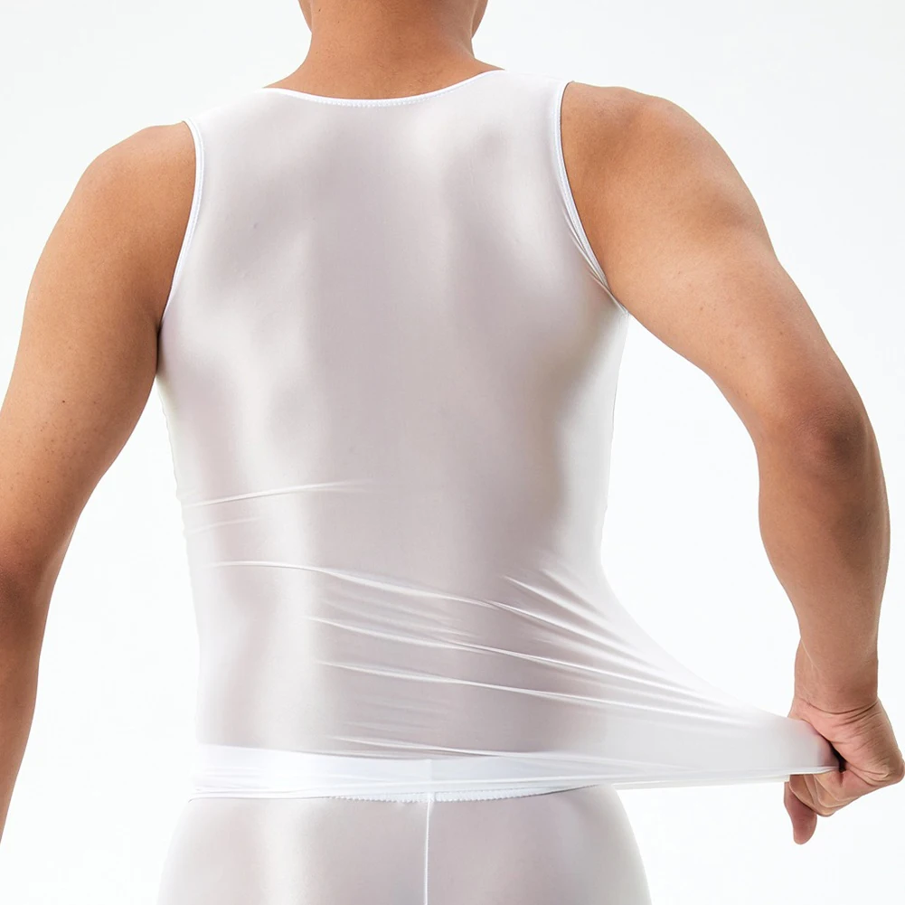 Men Oil Shiny Stretch Tank Top Sleeveless T-Shirt Sport Gym Running Undershirt Erotic Smooth T-shirts High Stretch Singlets
Men Oil Shiny Stretch Tank Top Sleeveless T-Shirt Sport Gym Running Undershirt Erotic Smooth T-shirts High Stretch Singlets