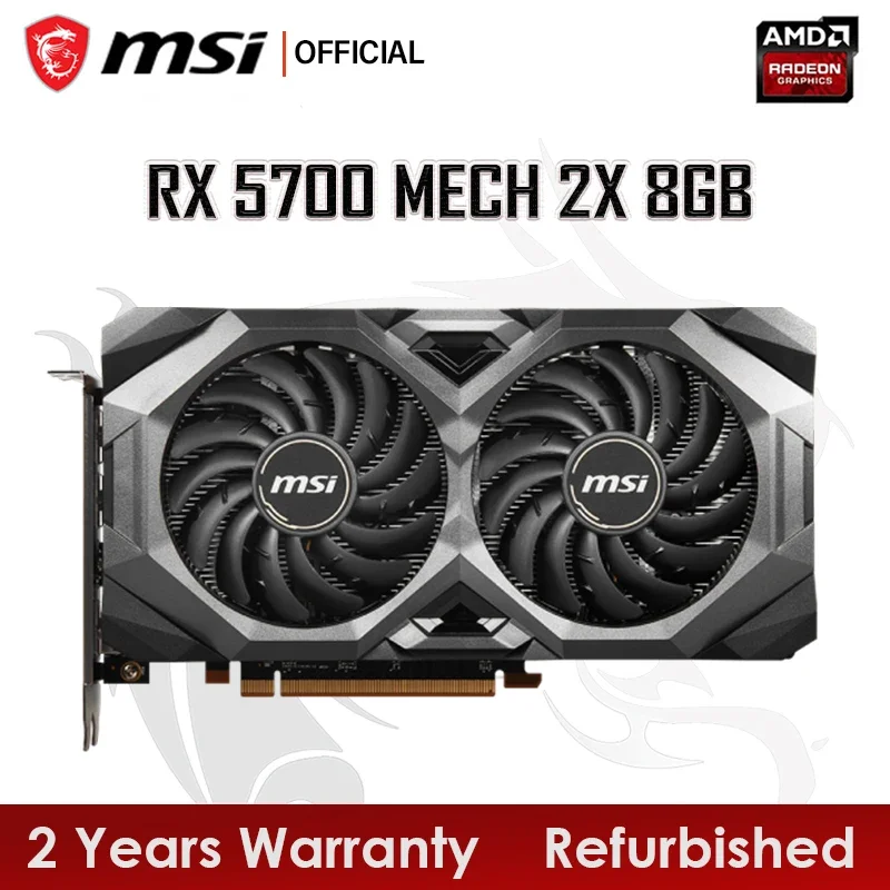 Видеокарта MSI Uesd Radeon RX 5700, 8 ГБ, 14000 бит, 6Pin + 8Pin, AMD RX5700, 8 ГБ, GDDR6, МГц, 2304SP
Видеокарта MSI Uesd Radeon RX 5700, 8 ГБ, 14000 бит, 6Pin + 8Pin, AMD RX5700, 8 ГБ, GDDR6, МГц, 2304SP