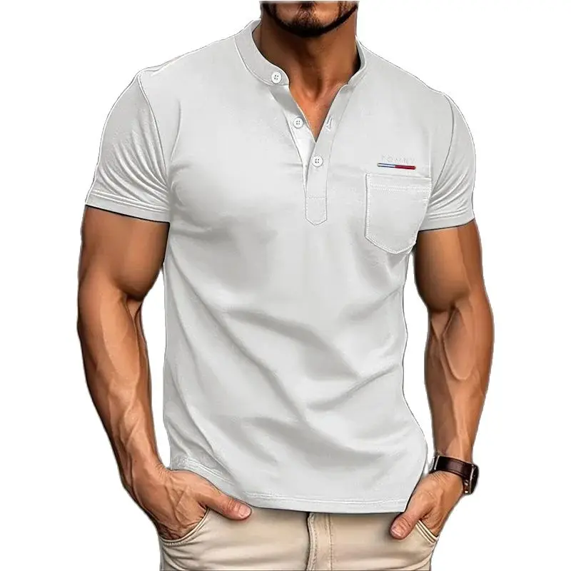 

T-shirt New Polo shirt High quality men's short sleeve polo breathable top Business casual sweat absorption polo shirt for men