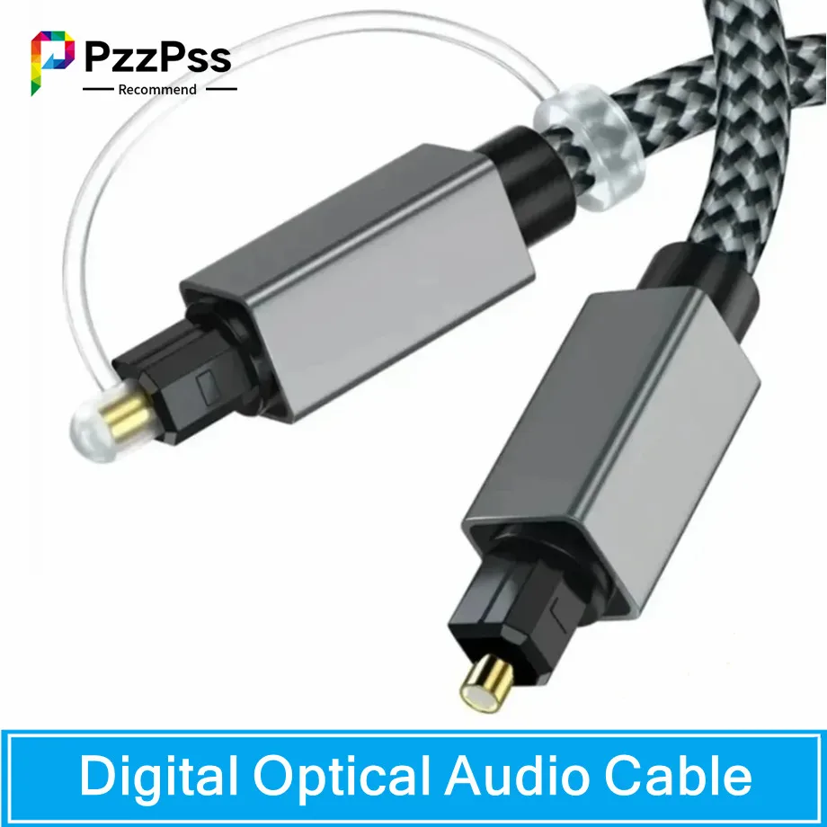 

PzzPss 1.8M 3M Digital Optical Audio Cable Toslink SPDIF Coaxial Cable for Amplifiers Blu-Ray Xbox 360 PS4 Soundbar Fiber Cable