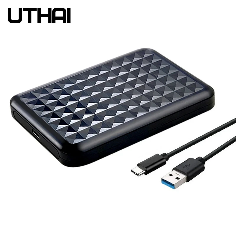

UTHAI Type-c Portable Storage Device Box 2.5 Inch Ssd Solid-State Drive Shell Sata Serial Port Notebook External Box