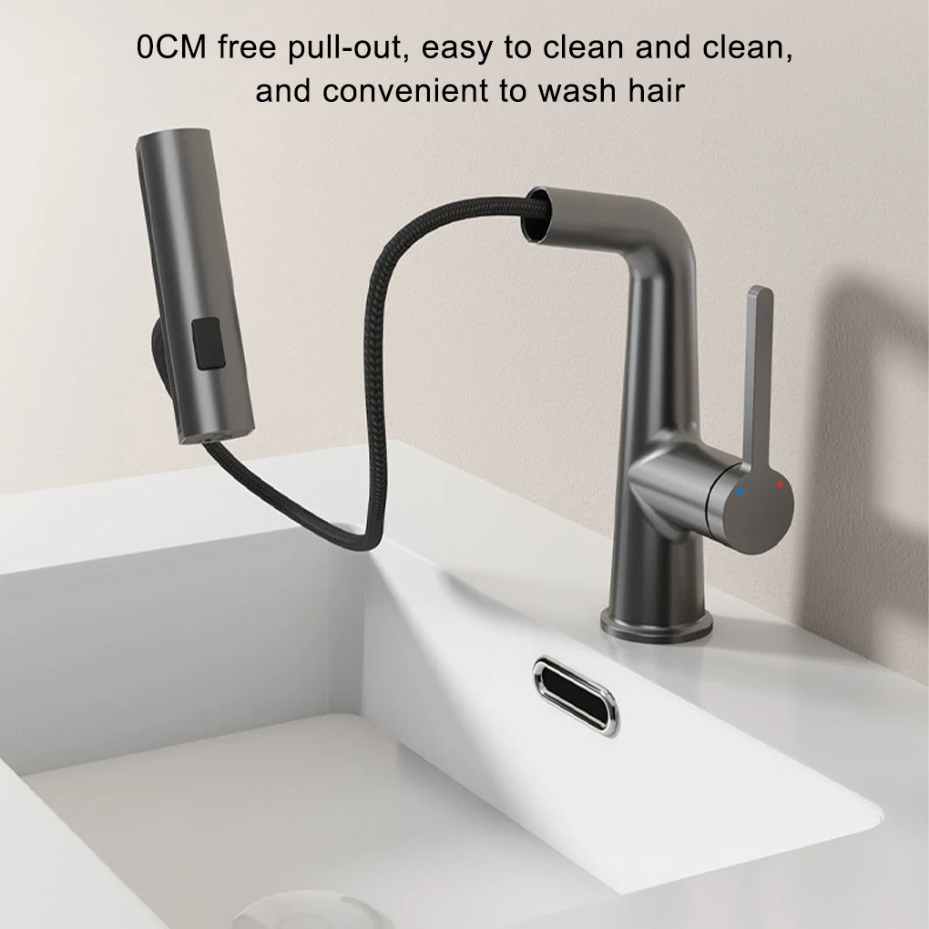 

Lift Up Down Stream Sprayer - Hot Cold Water Sink Mixer Tap Multi-color Options To Meet Different grey