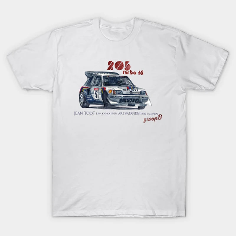 New Trend Comfortable Men's T-shirt RALLY GROUP B Peugeot 205 Turbo 16 T-shirt Women's T-shirt Men's Cotton T-shirt Street Appar
New Trend Comfortable Men's T-shirt RALLY GROUP B Peugeot 205 Turbo 16 T-shirt Women's T-shirt Men's Cotton T-shirt Street Appar
